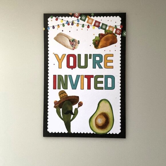 TACO “BOUT A BABY SHOWER INVITATIONS AND MEXICAN FIESTA HANGING SWIRL DEOCRATION - Picture 2 of 14